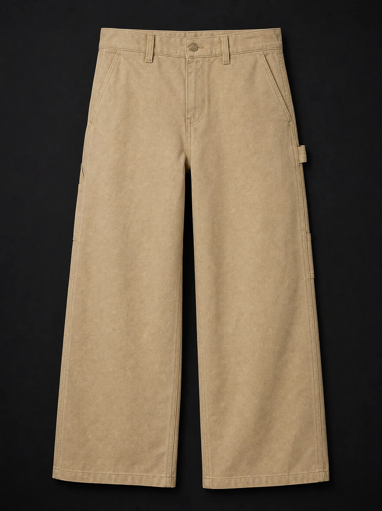 Wide Cargo Pant — Stone