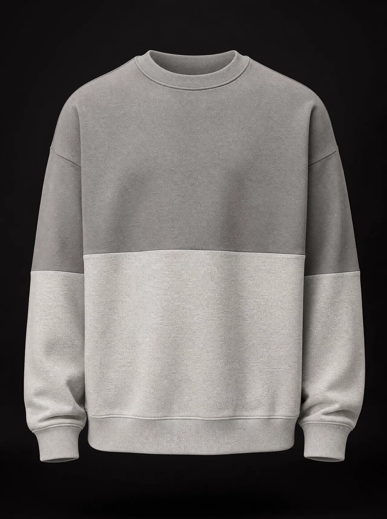 Panel Crewneck — Cement / Ash