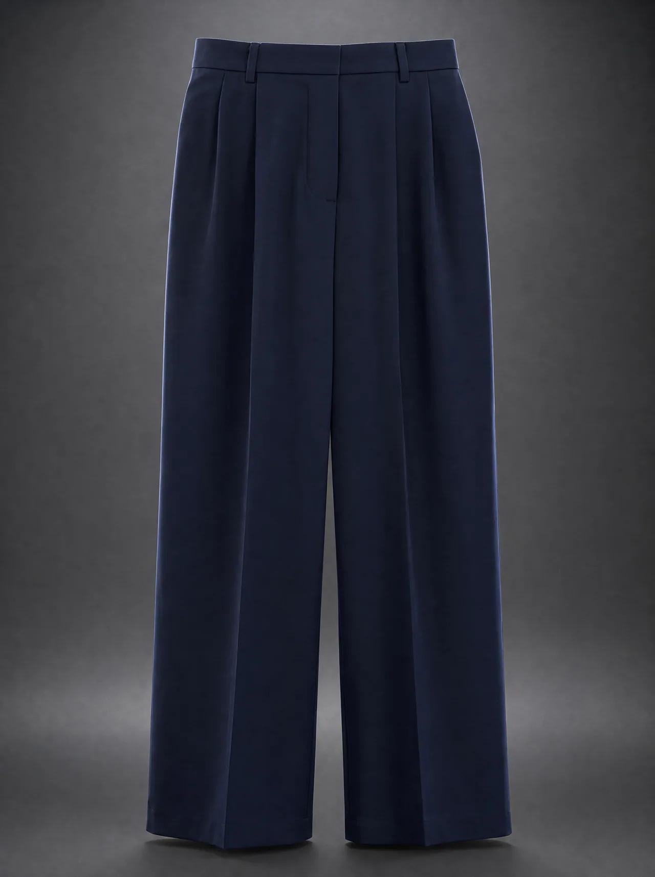 Pleated Trackpant — Midnight Navy