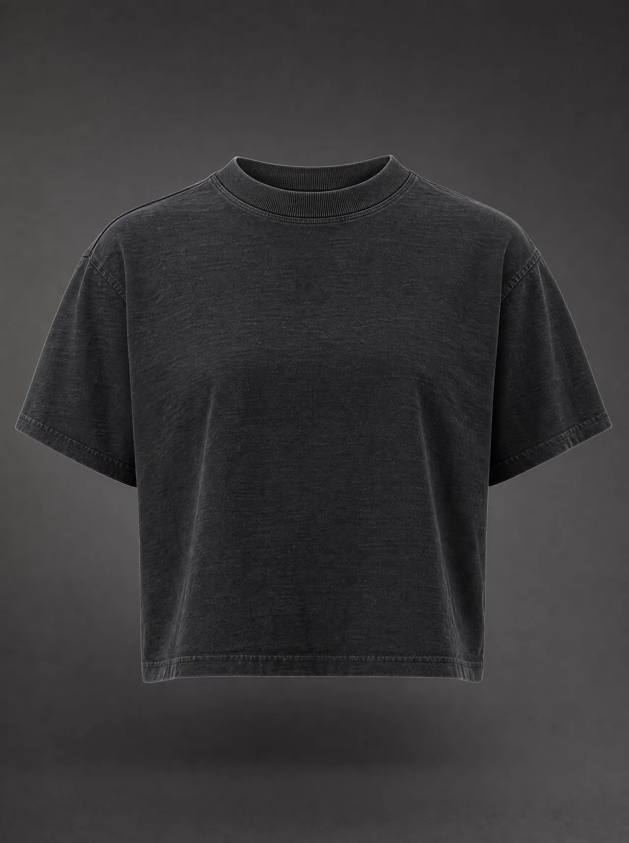 Boxy Tee — Washed Black
